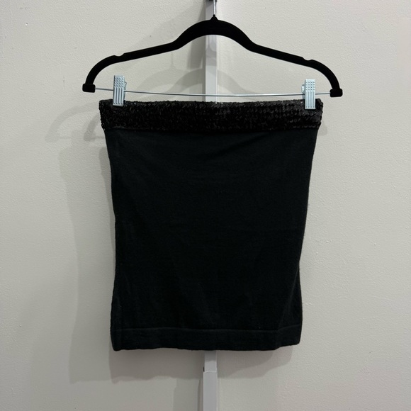 Express Black Sequin Tube Top - Picture 1 of 4